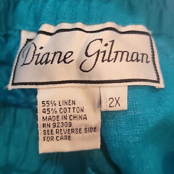 Diane Gilman Nwt washable linen shorts Size 2x - Picture 5 of 6